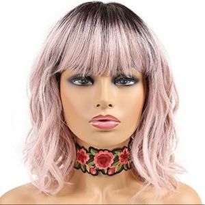 NWT NIB Pink Ombré Bob Wig